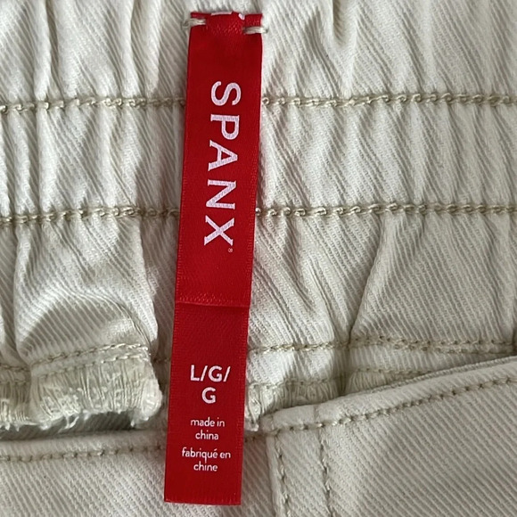Spanx Stretch Twill Cargo Jogger Pants in Parchment - NWOT - Size Large - Picture 7 of 11